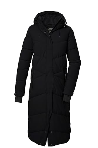 killtec Damen Steppmantel/Funktionsmantel in Daunenoptik mit Kapuze KOW 87 WMN QLTD CT, schwarz, 40, 41813-000 im Sale